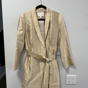J. Crew Midi Dress Size 10 Gold Women's